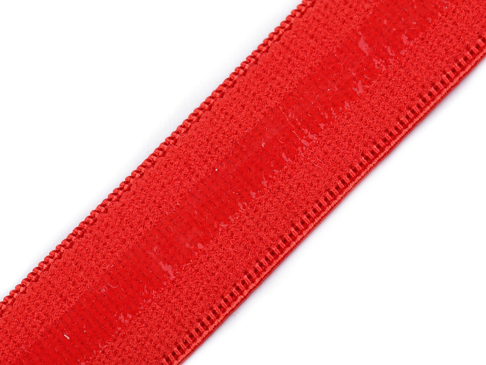 Elastic non-slip band / silicone backed gripper width 20 mm - Black (5 Meters)