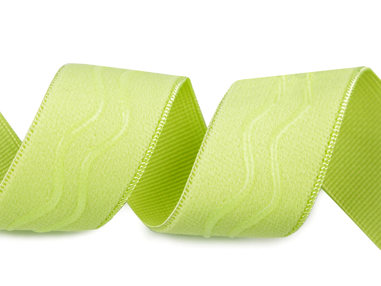 Elastic non-slip band / silicone backed gripper width 30 mm - Yellow reflective (1 Meter)