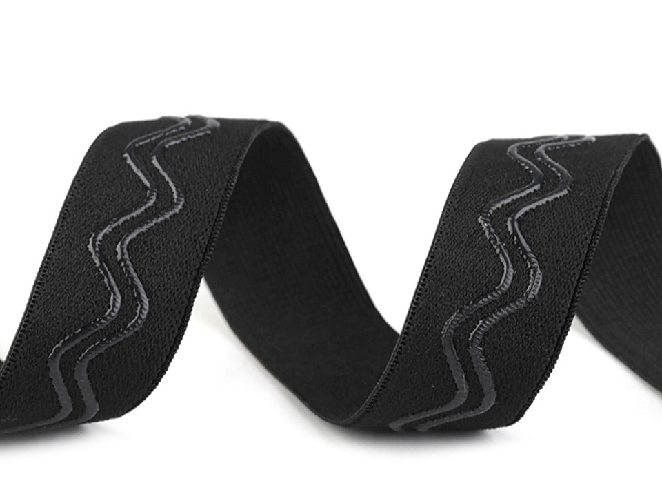 Elastic non-slip band / silicone backed gripper width 30 mm - Yellow reflective (1 Meter)