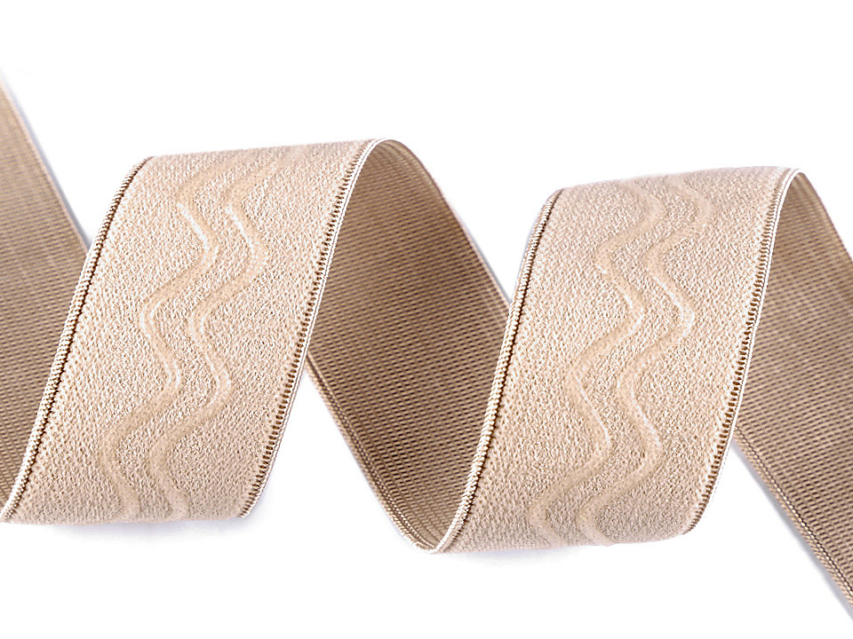 Elastic non-slip band / silicone backed gripper width 30 mm - Yellow reflective (1 Meter)