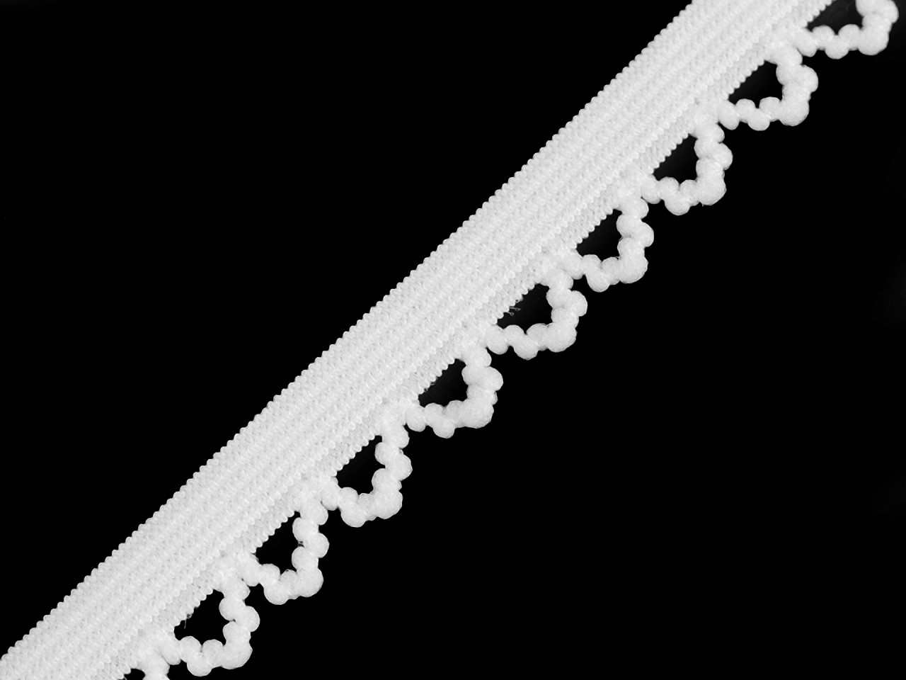 Decorative elastic width 10 mm - Black (20 Meters)