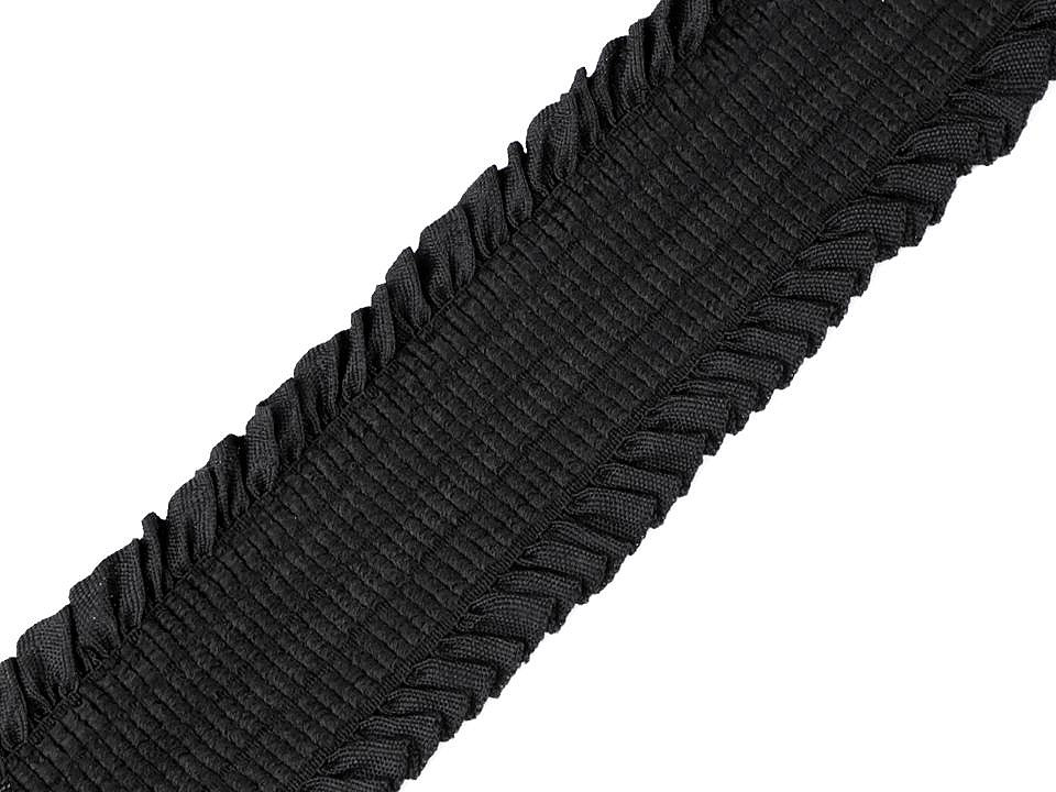 Decorative elastic width 48 mm - Black (1 Meter)