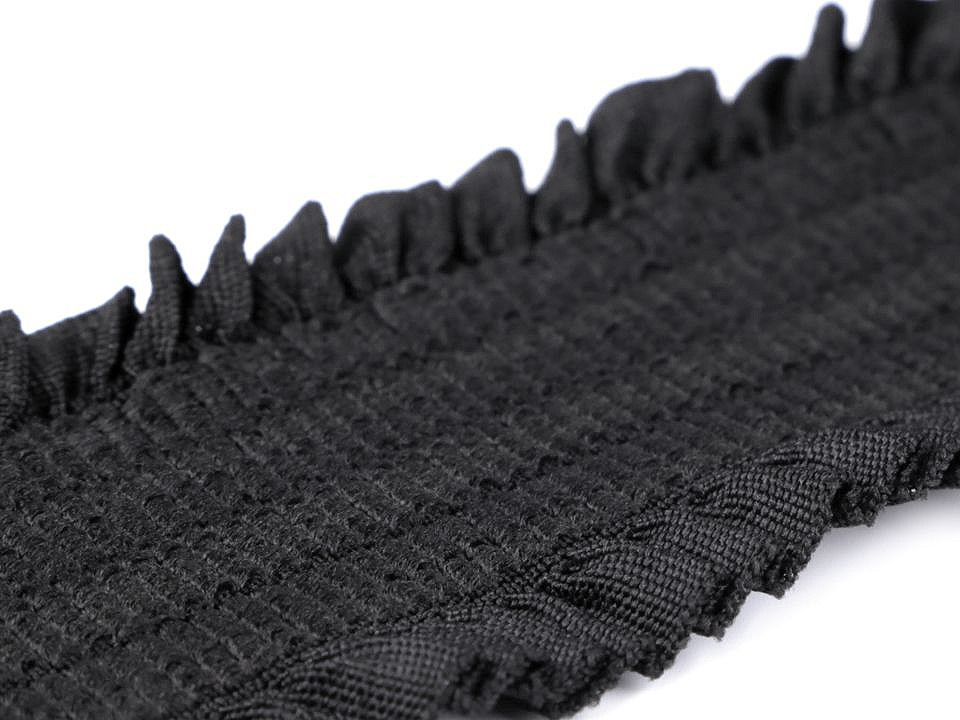 Decorative elastic width 48 mm - Black (1 Meter)