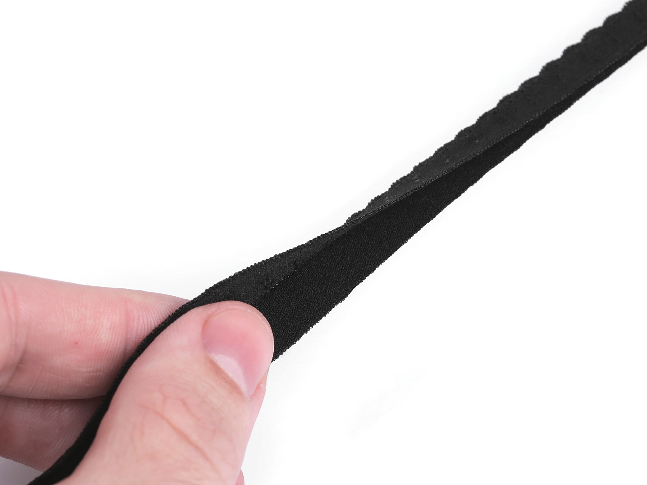 Decorative elastic width 10 mm - Sage green, light (18 Meters)