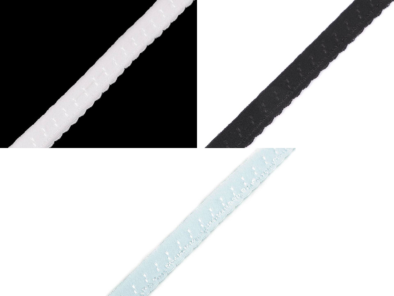 Decorative elastic width 10 mm - Sage green, light (18 Meters)