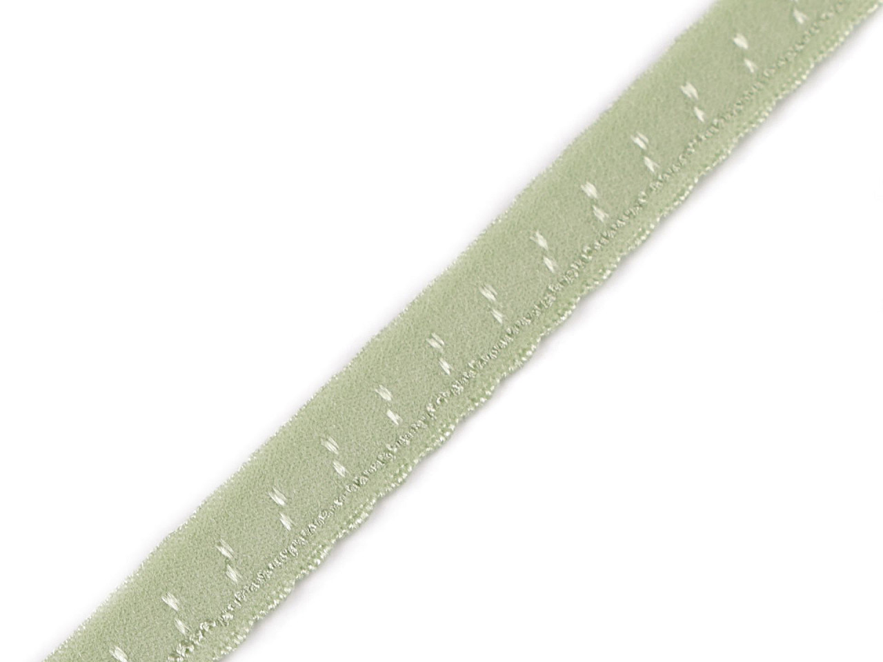 Decorative elastic width 10 mm - Sage green, light (18 Meters)