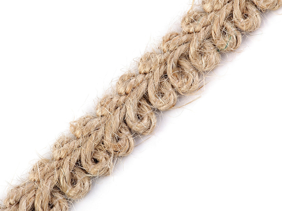 Jute braid trimming width 11 mm - Natural burlap (1 Meter)