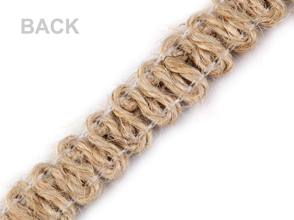 Jute braid trimming width 11 mm - Natural burlap (1 Meter)