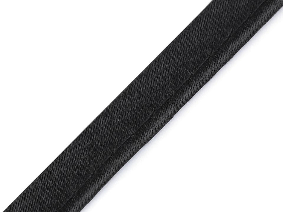 Satin bias insertion piping width 10 mm - White (20 Meters)