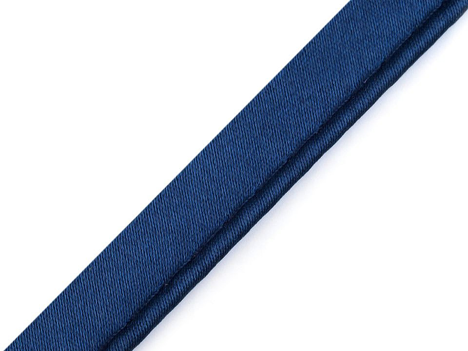Satin bias insertion piping width 10 mm - White (20 Meters)