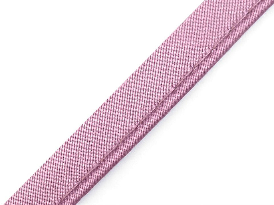 Satin bias insertion piping width 10 mm - White (20 Meters)