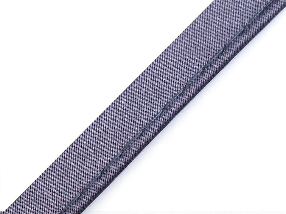 Satin bias insertion piping width 10 mm - White (20 Meters)