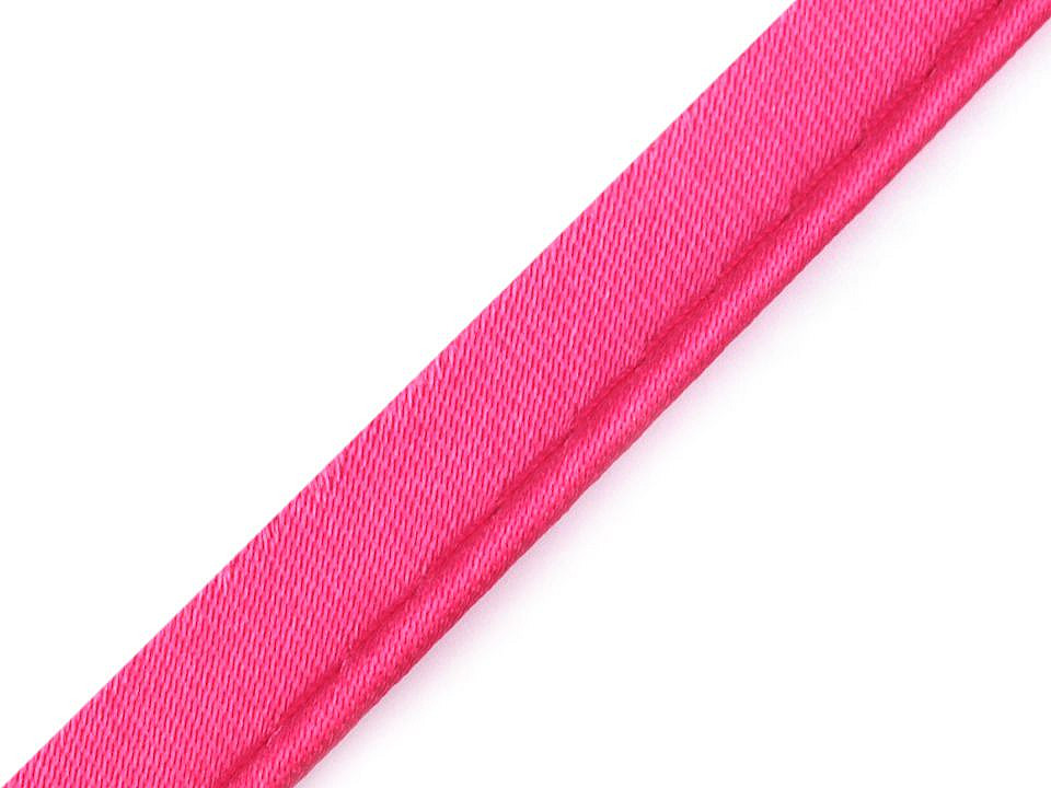 Satin bias insertion piping width 10 mm - White (20 Meters)