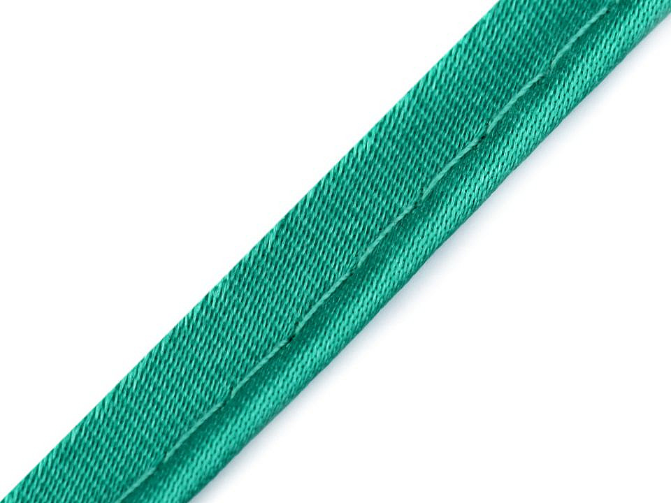 Satin bias insertion piping width 10 mm - White (20 Meters)