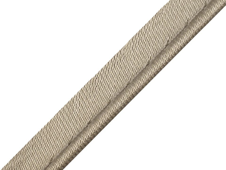 Satin bias insertion piping width 10 mm - White (20 Meters)