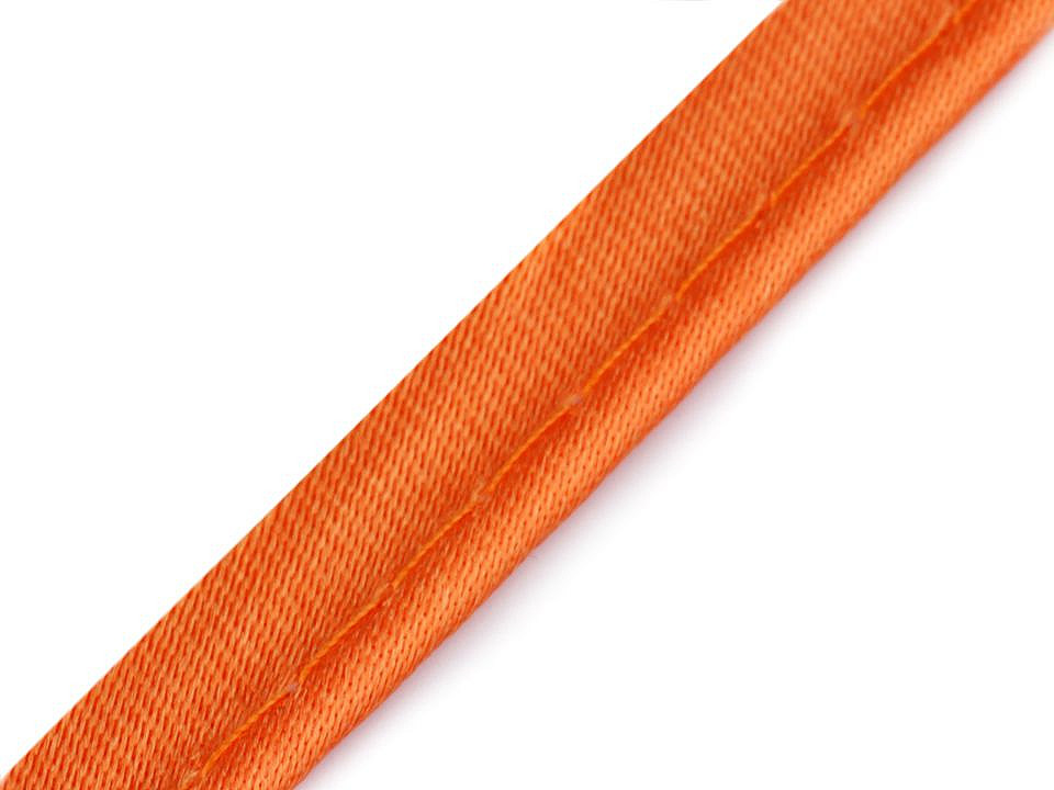 Satin bias insertion piping width 10 mm - White (20 Meters)