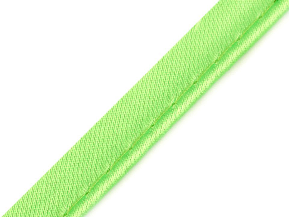 Satin bias insertion piping width 10 mm - White (20 Meters)