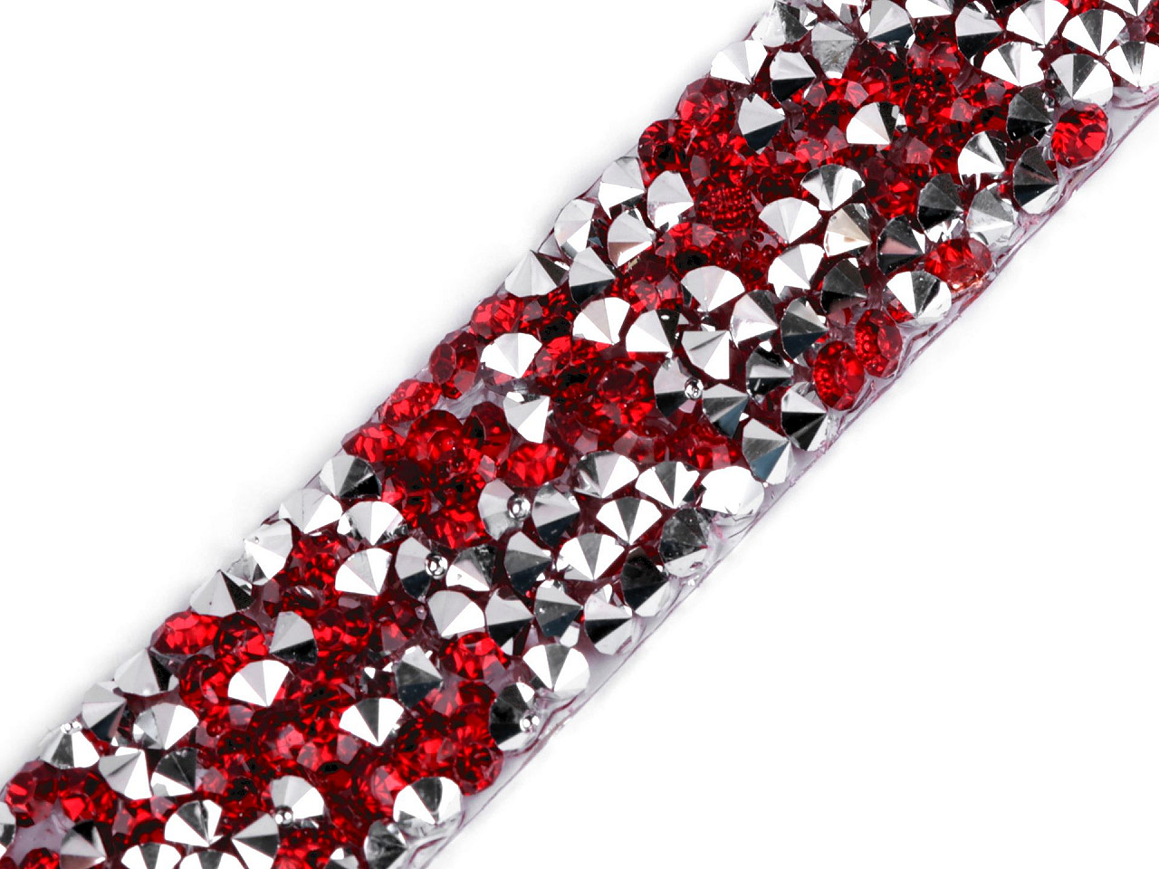 Iron on rhinestone trimming braid width 15 mm - Black diamond (1 Meter)