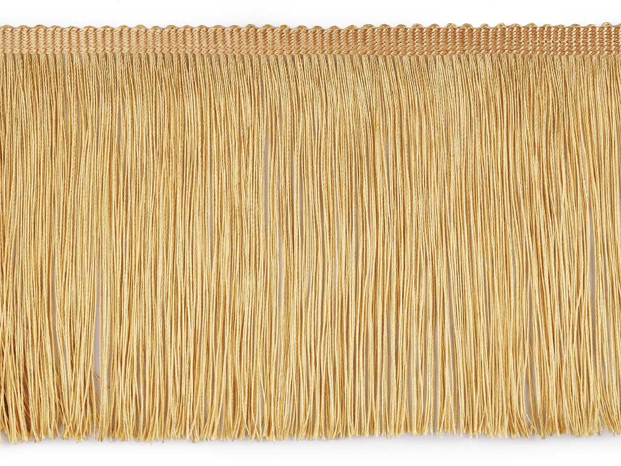 Fringe - shiny, dense, width 15.5 cm - Blue dark (1 Meter)