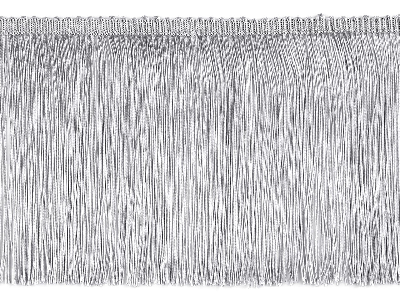 Fringe - shiny, dense, width 15.5 cm - Blue dark (1 Meter)