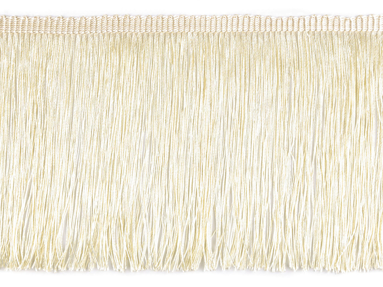 Fringe - shiny, dense, width 15.5 cm - Blue dark (1 Meter)