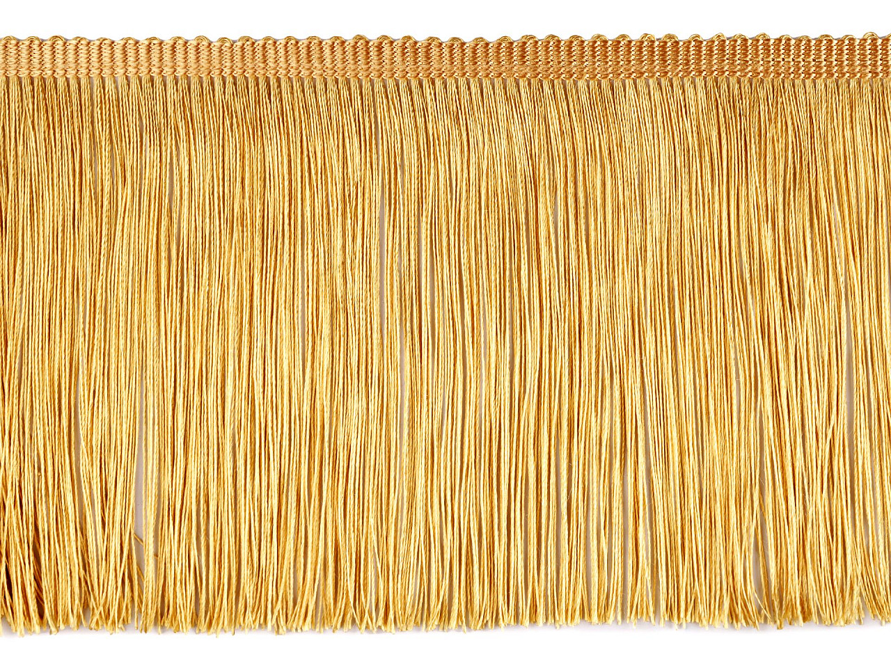 Fringe - shiny, dense, width 15.5 cm - Blue dark (1 Meter)