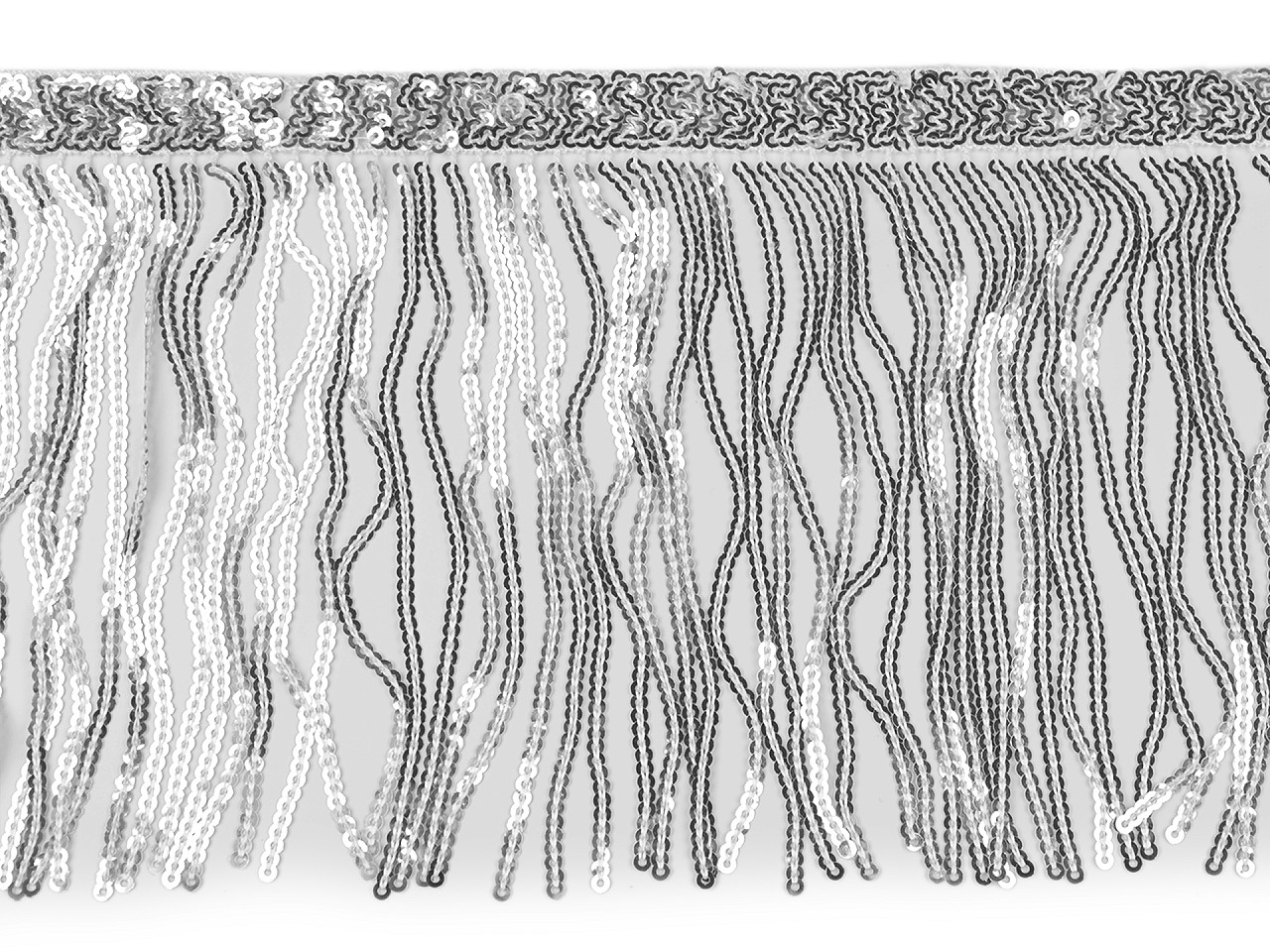 Sequin fringes / trimming braid width 15 cm - Gold lt. (1 Meter)