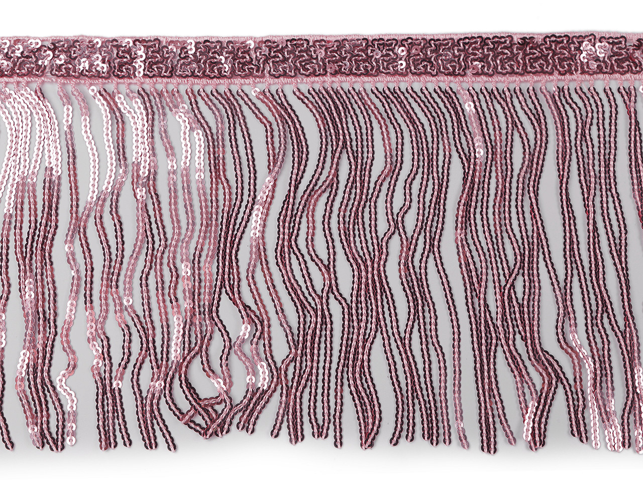 Sequin fringes / trimming braid width 15 cm - Gold lt. (1 Meter)