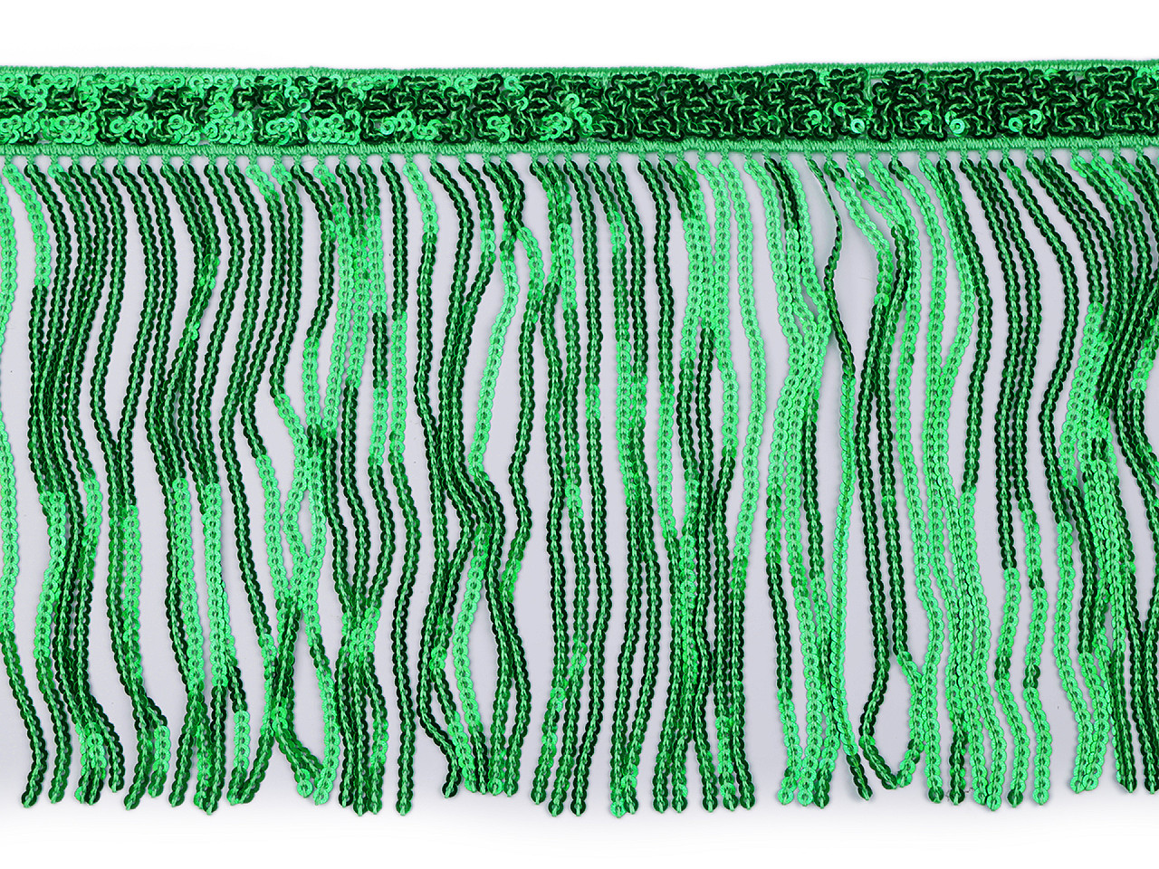 Sequin fringes / trimming braid width 15 cm - Gold lt. (1 Meter)