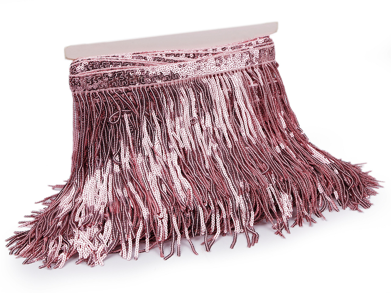 Sequin fringes / trimming braid width 15 cm - Gold lt. (1 Meter)