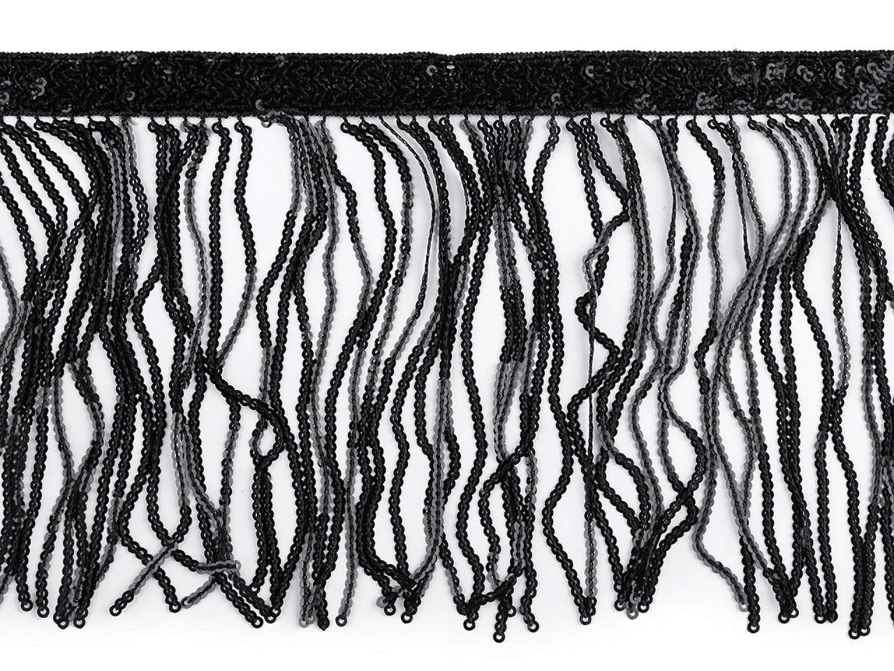 Sequin fringes / trimming braid width 15 cm - Gold lt. (1 Meter)