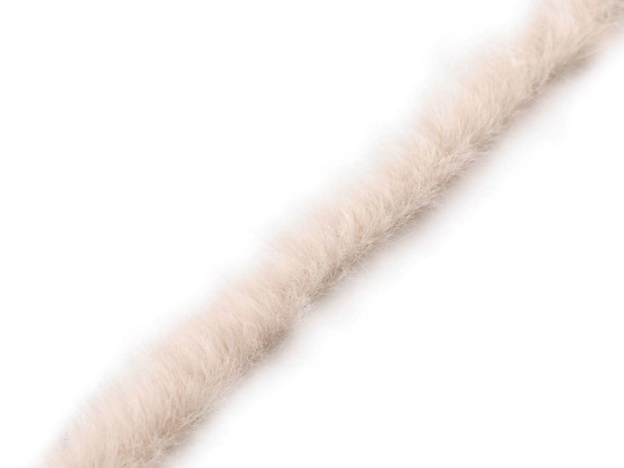Artifical fur trimming to sew-on, flat, width 1.5 cm - Pink (1 Meter)