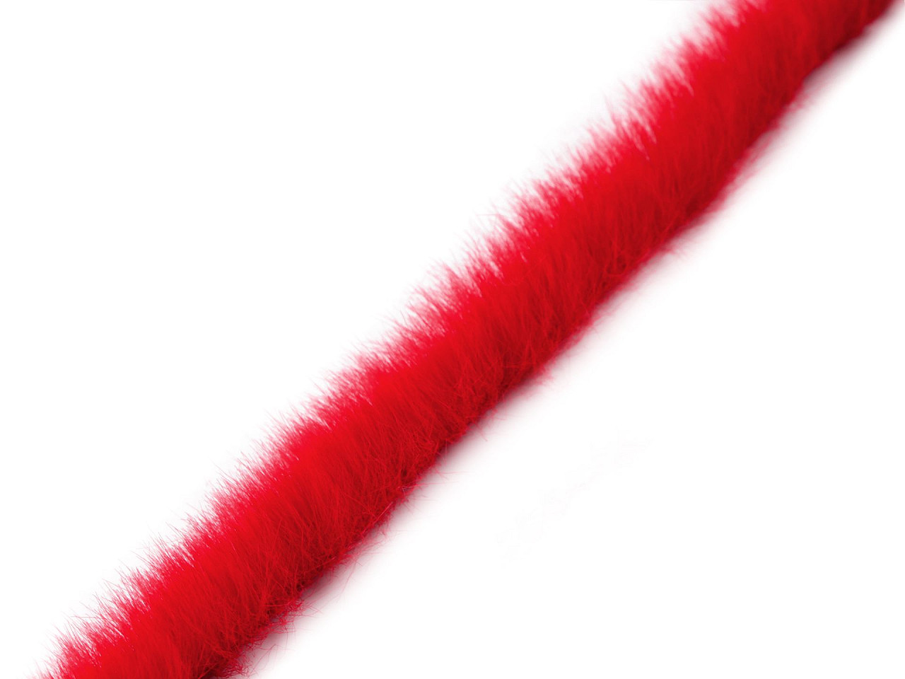 Artifical fur trimming to sew-on, flat, width 1.5 cm - Pink (1 Meter)