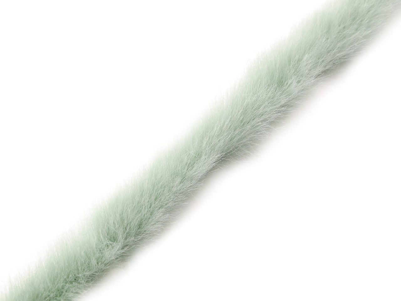 Artifical fur trimming to sew-on, flat, width 1.5 cm - Pink (1 Meter)