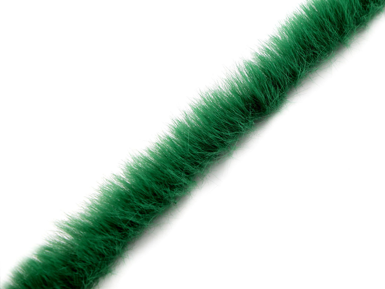 Artifical fur trimming to sew-on, flat, width 1.5 cm - Pink (1 Meter)