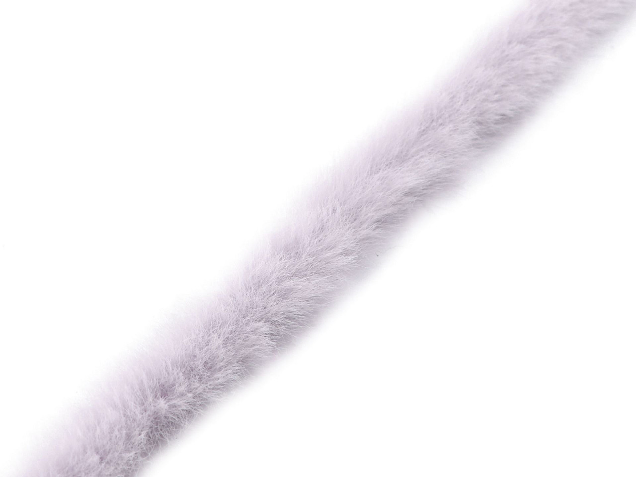 Artifical fur trimming to sew-on, flat, width 1.5 cm - Pink (1 Meter)
