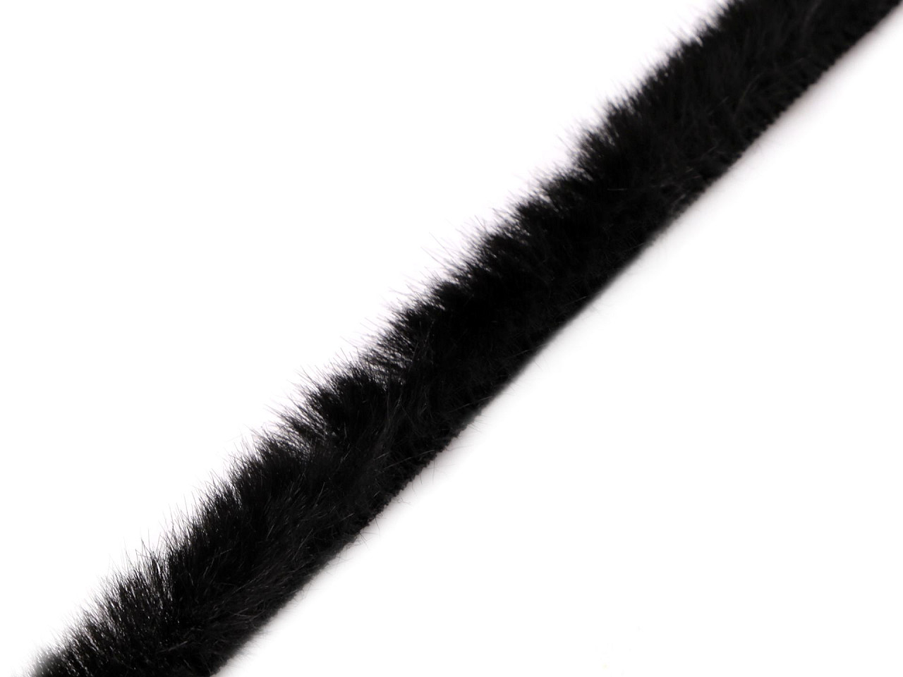 Artifical fur trimming to sew-on, flat, width 1.5 cm - Pink (1 Meter)