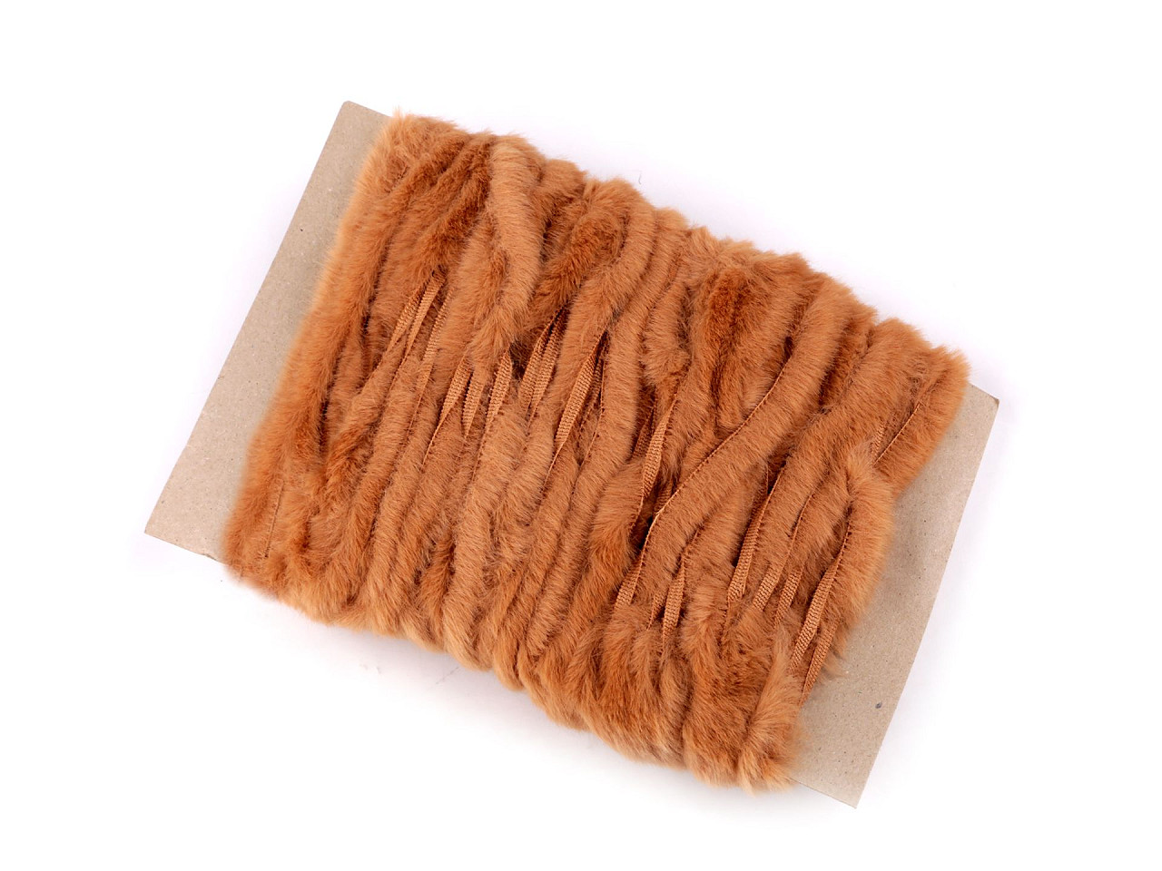 Artifical fur trimming to sew-on, flat, width 1.5 cm - Pink (1 Meter)