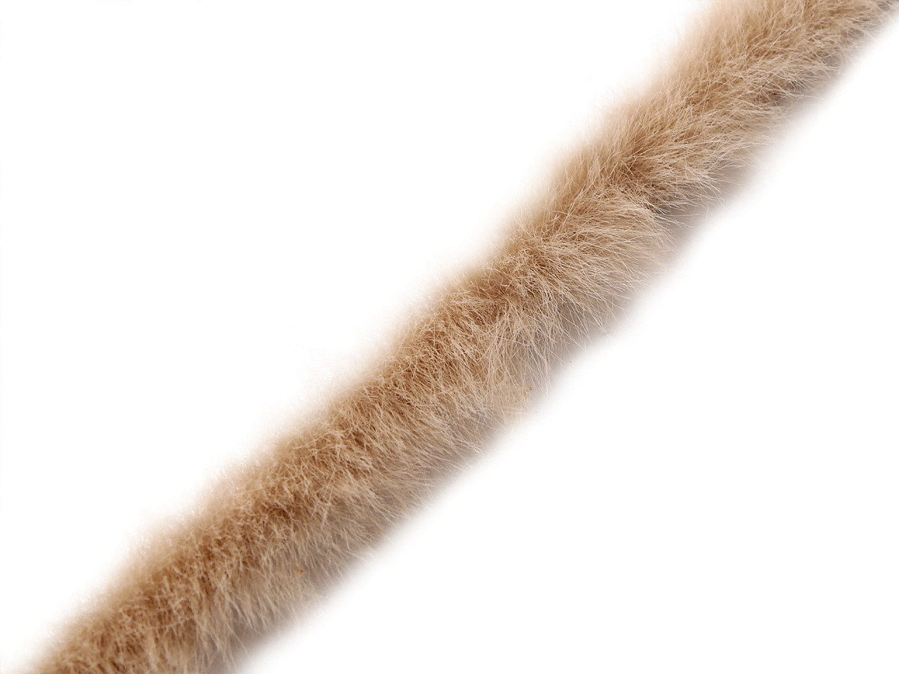Artifical fur trimming to sew-on, flat, width 1.5 cm - Pink (1 Meter)