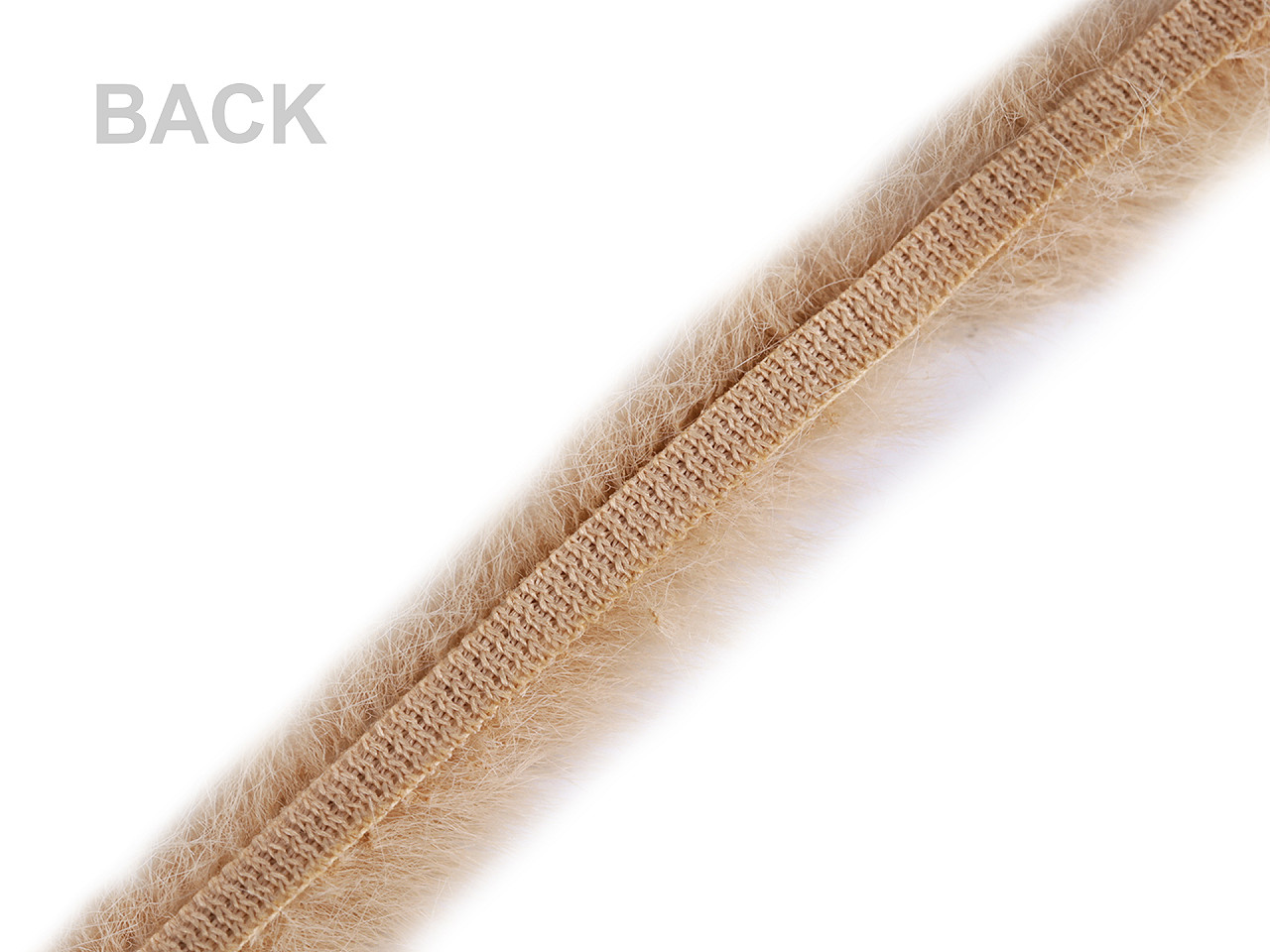 Artifical fur trimming to sew-on, flat, width 1.5 cm - Pink (1 Meter)