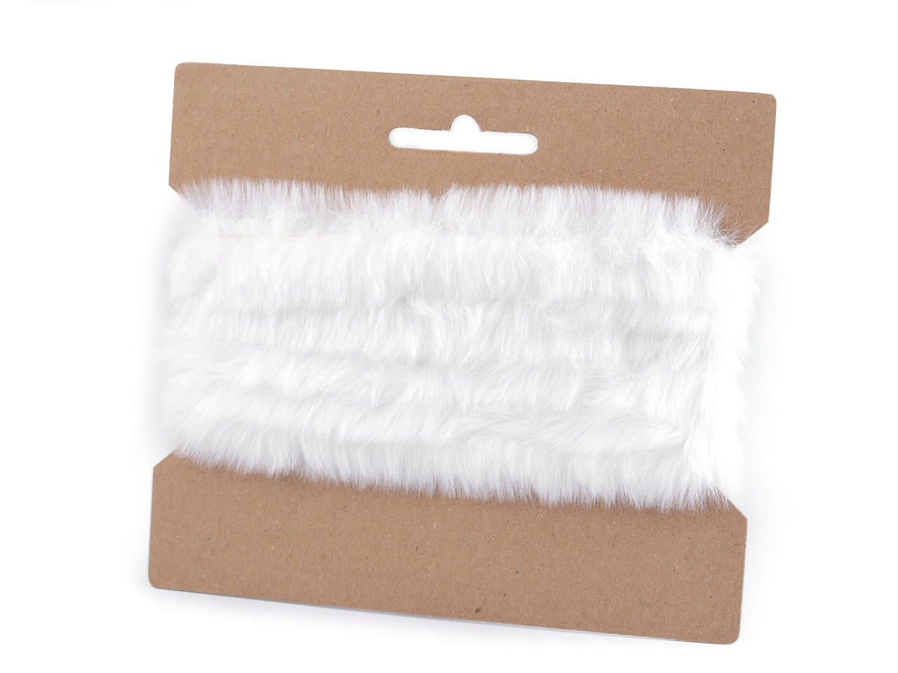 Artifical fur trimming to sew-on, flat, width 2 cm - Black (1 Piece)