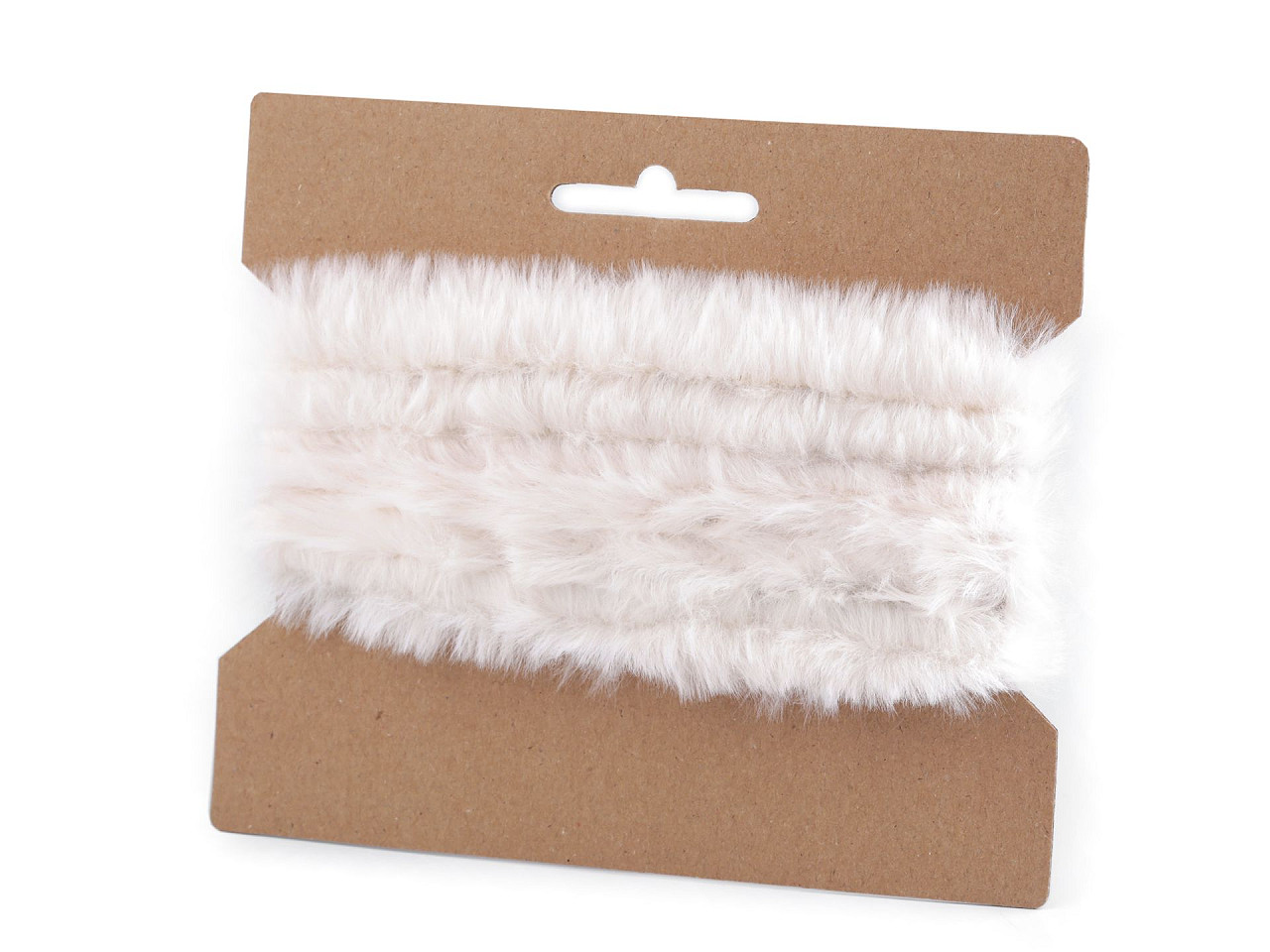 Artifical fur trimming to sew-on, flat, width 2 cm - Black (1 Piece)