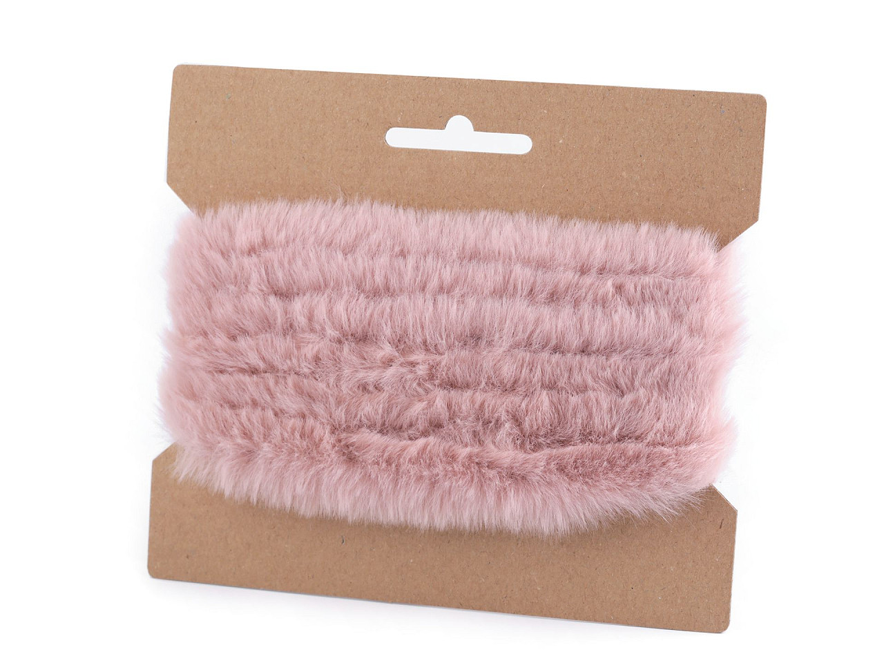 Artifical fur trimming to sew-on, flat, width 2 cm - Black (1 Piece)