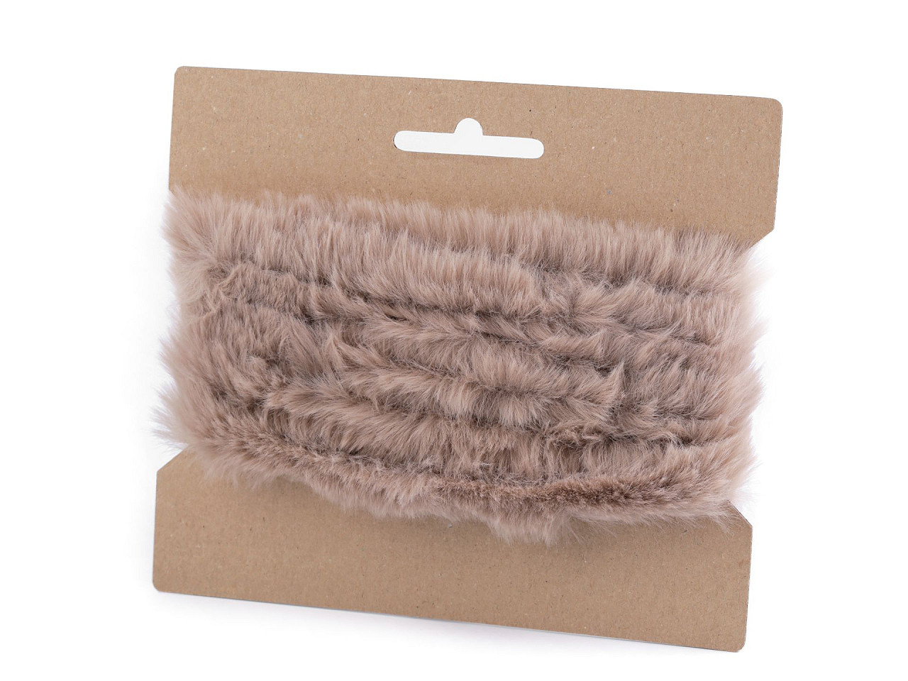 Artifical fur trimming to sew-on, flat, width 2 cm - Black (1 Piece)