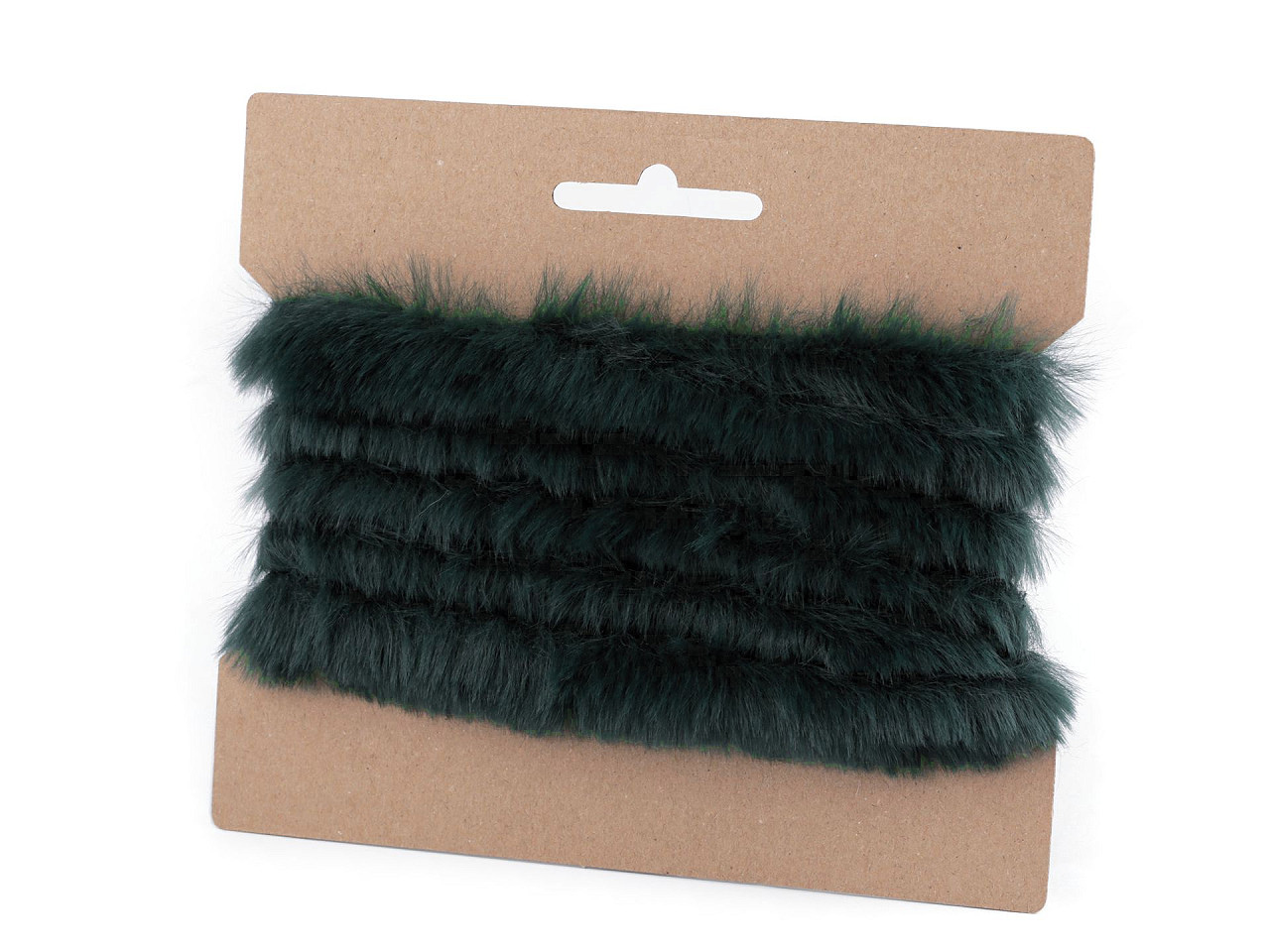 Artifical fur trimming to sew-on, flat, width 2 cm - Black (1 Piece)