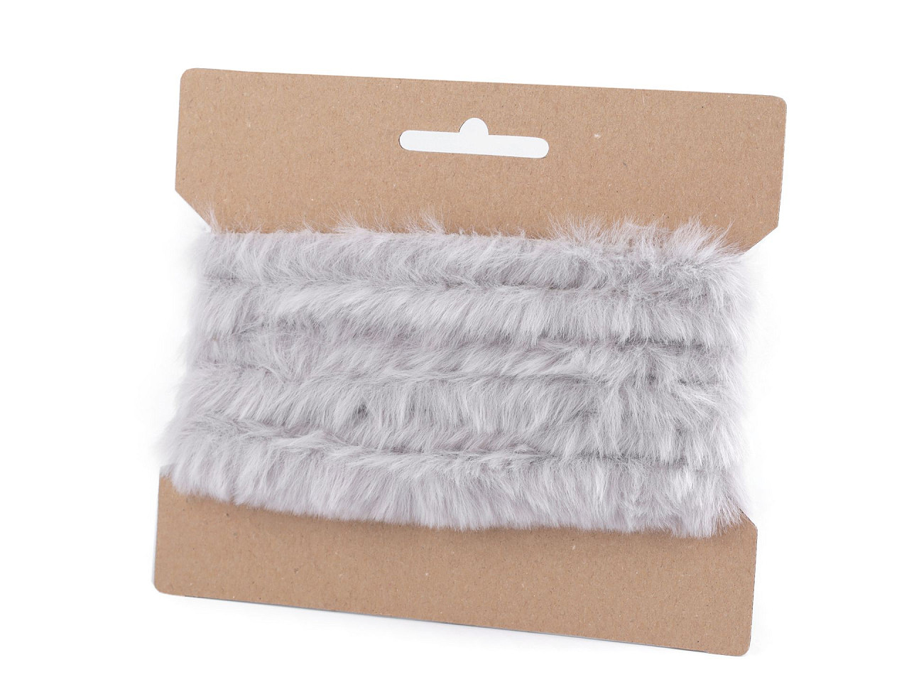 Artifical fur trimming to sew-on, flat, width 2 cm - Black (1 Piece)