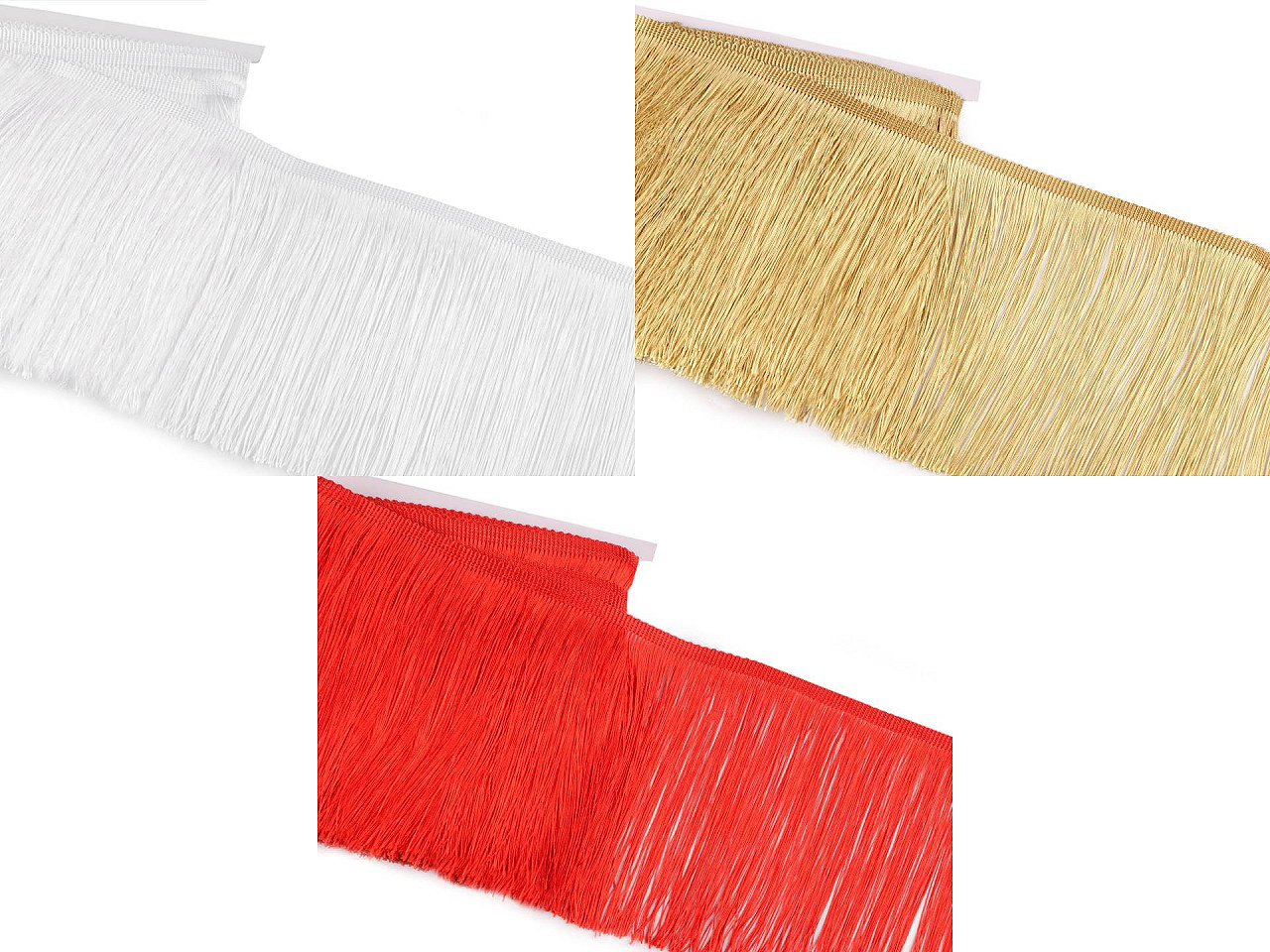 Fringe, shiny, width 18 cm - Dark green (9 Meters)