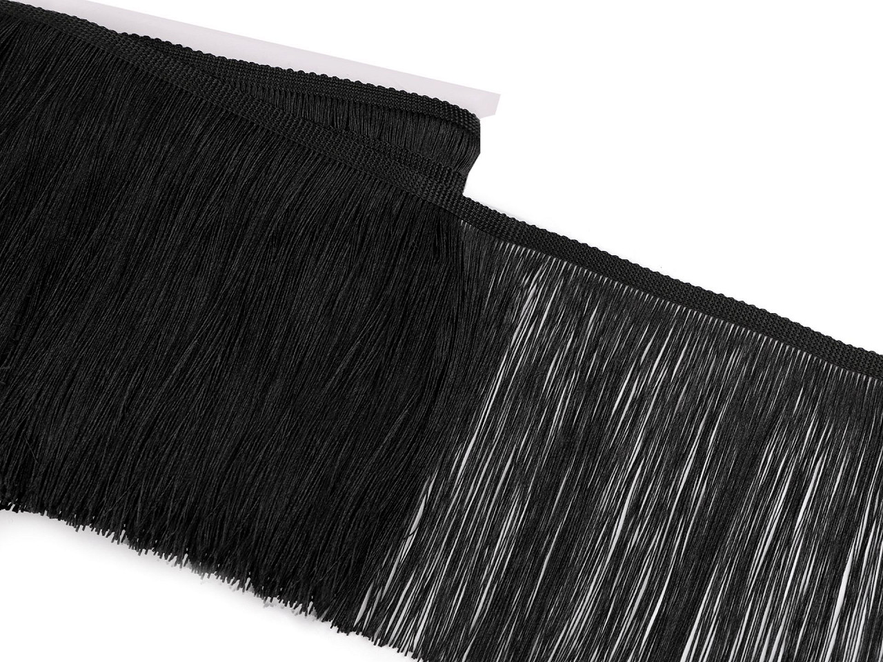 Fringe, shiny, width 18 cm - Dark green (9 Meters)