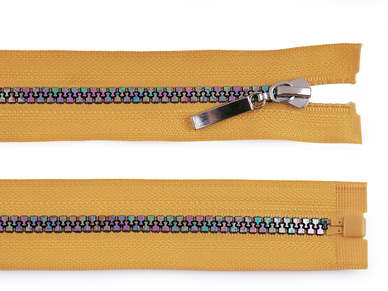 Rainbow plastic zipper no 5, length 50 cm - White (1 Piece)