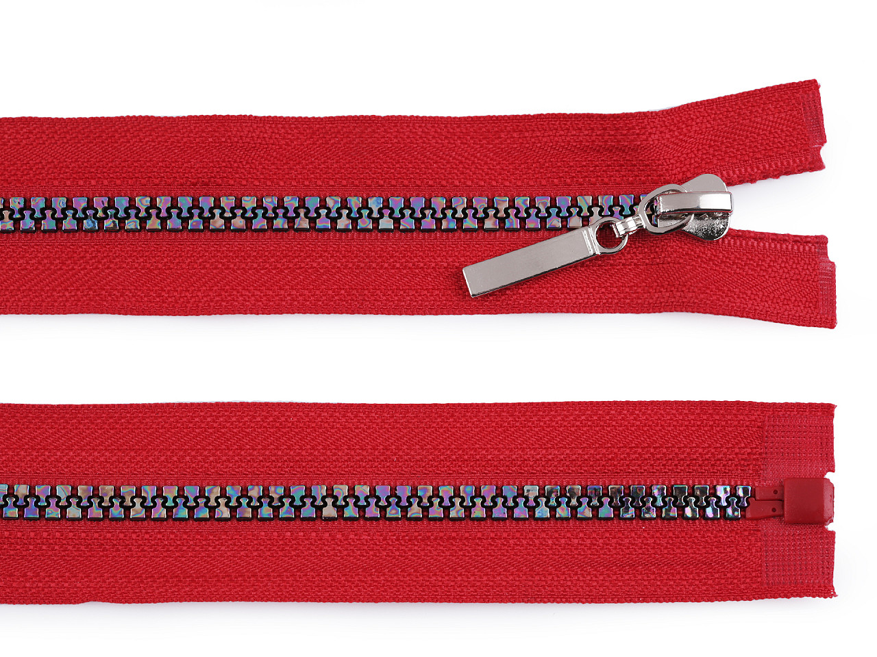Rainbow plastic zipper no 5, length 50 cm - White (1 Piece)